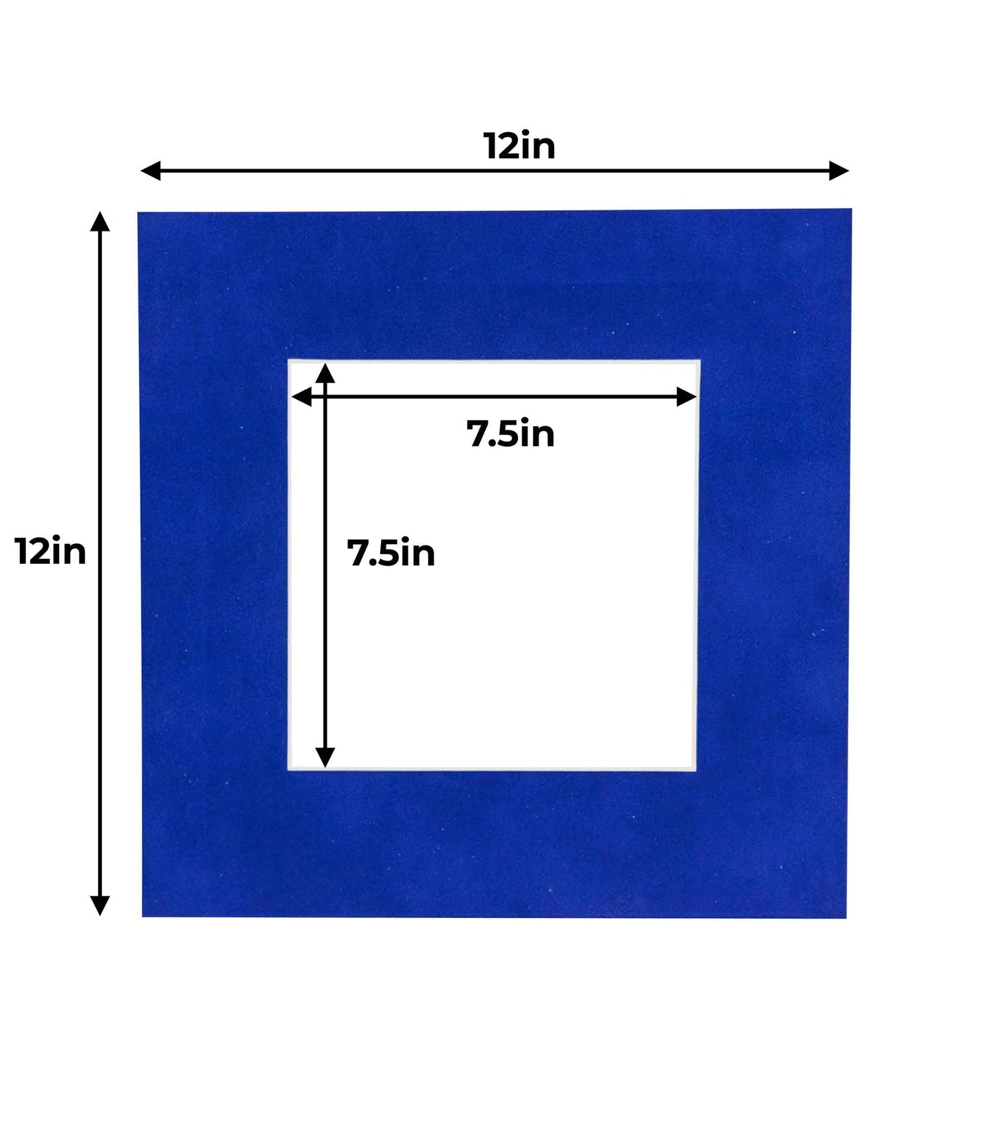 Royal Blue Suede Precut Acid-Free Matboard Set with Clear Bag & Backing