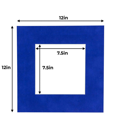 Royal Blue Suede Precut Acid-Free Matboard Set with Clear Bag & Backing