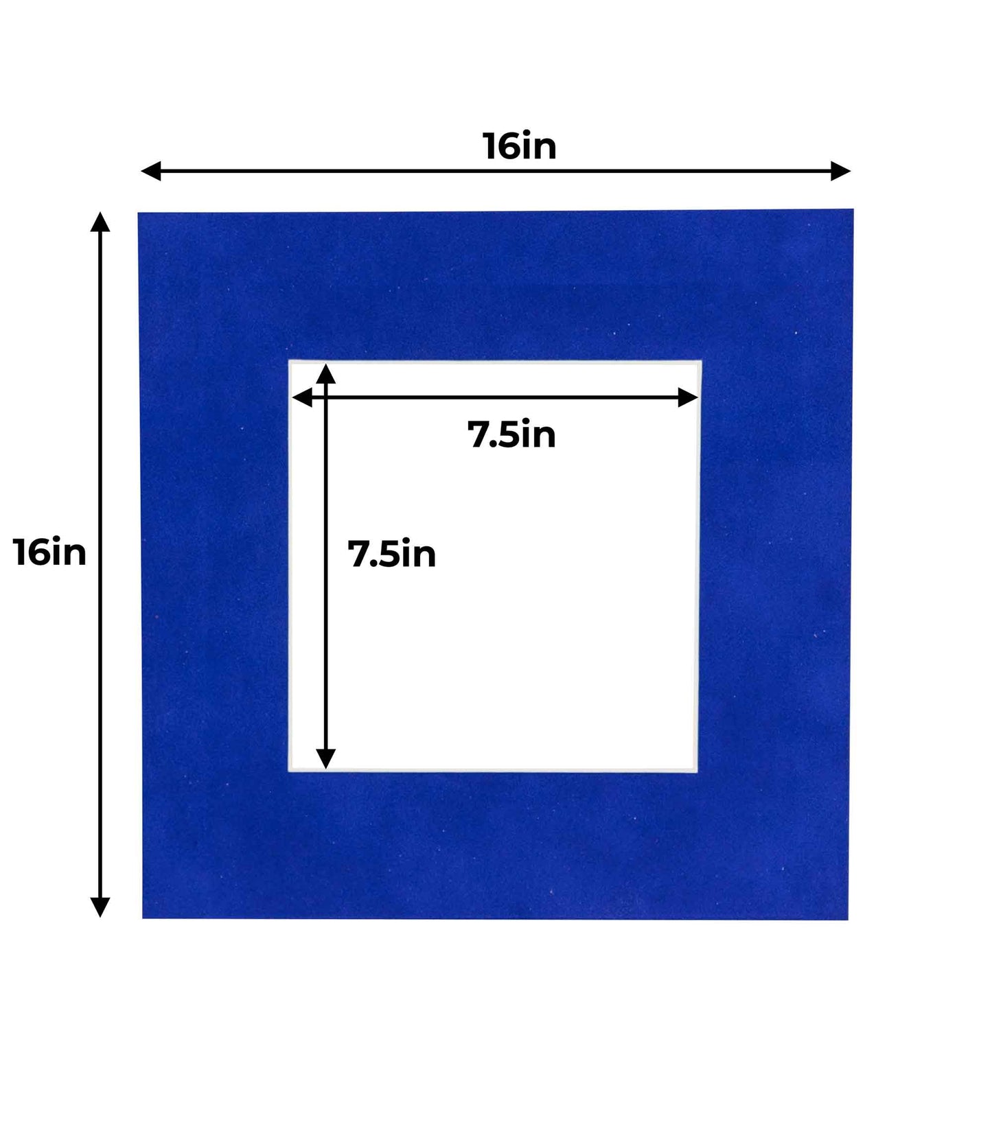 Royal Blue Suede Precut Acid-Free Matboard Set with Clear Bag & Backing