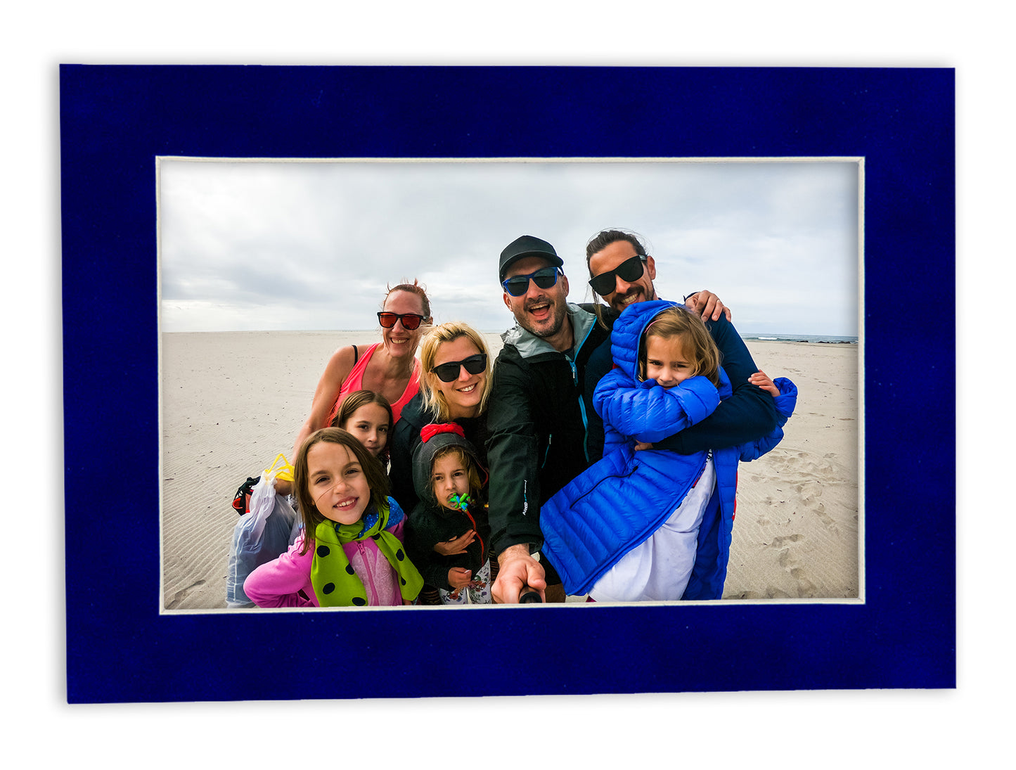 Royal Blue Suede Precut Acid-Free Matboard Set with Clear Bag & Backing