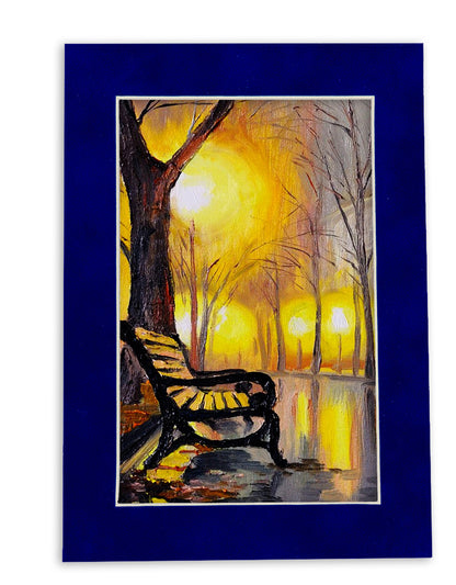 Royal Blue Suede Precut Acid-Free Matboard Set with Clear Bag & Backing