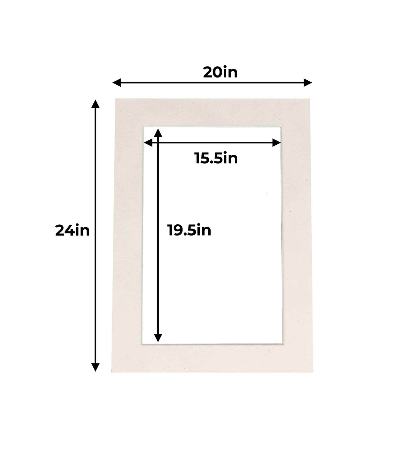 Pack of 10 White Suede Precut Acid-Free Matboards