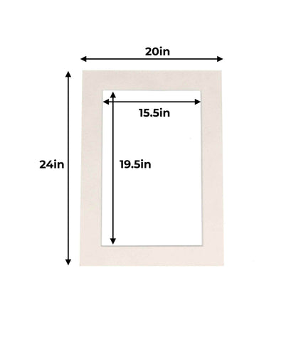 Pack of 10 White Suede Precut Acid-Free Matboards