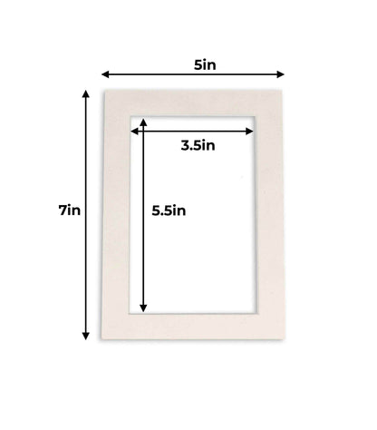 Pack of 10 White Suede Precut Acid-Free Matboard Set with Clear Bags & Backings
