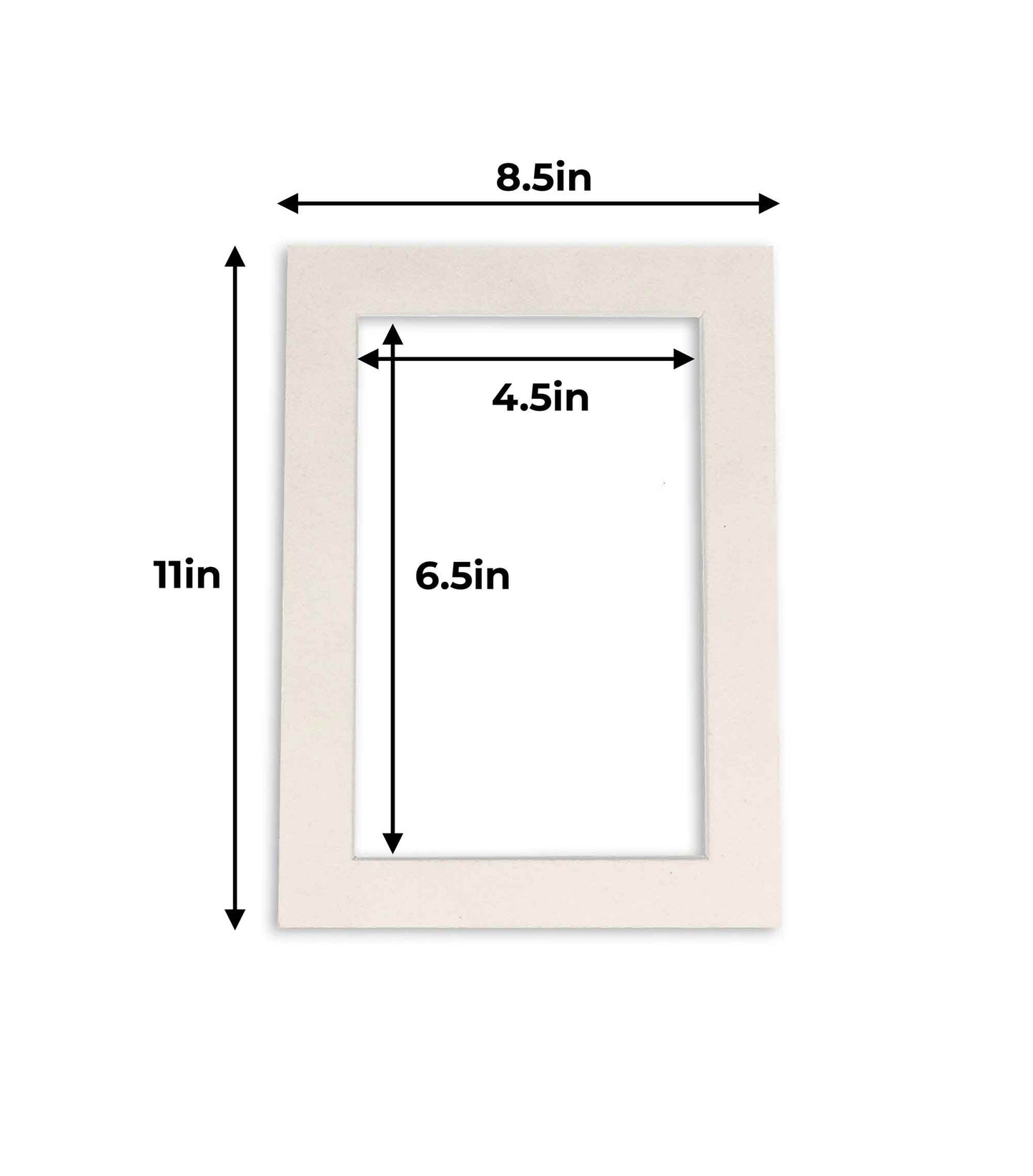 Pack of 10 White Suede Precut Acid-Free Matboards