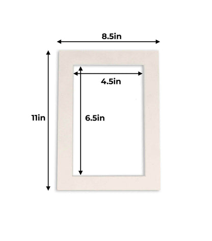 Pack of 10 White Suede Precut Acid-Free Matboards