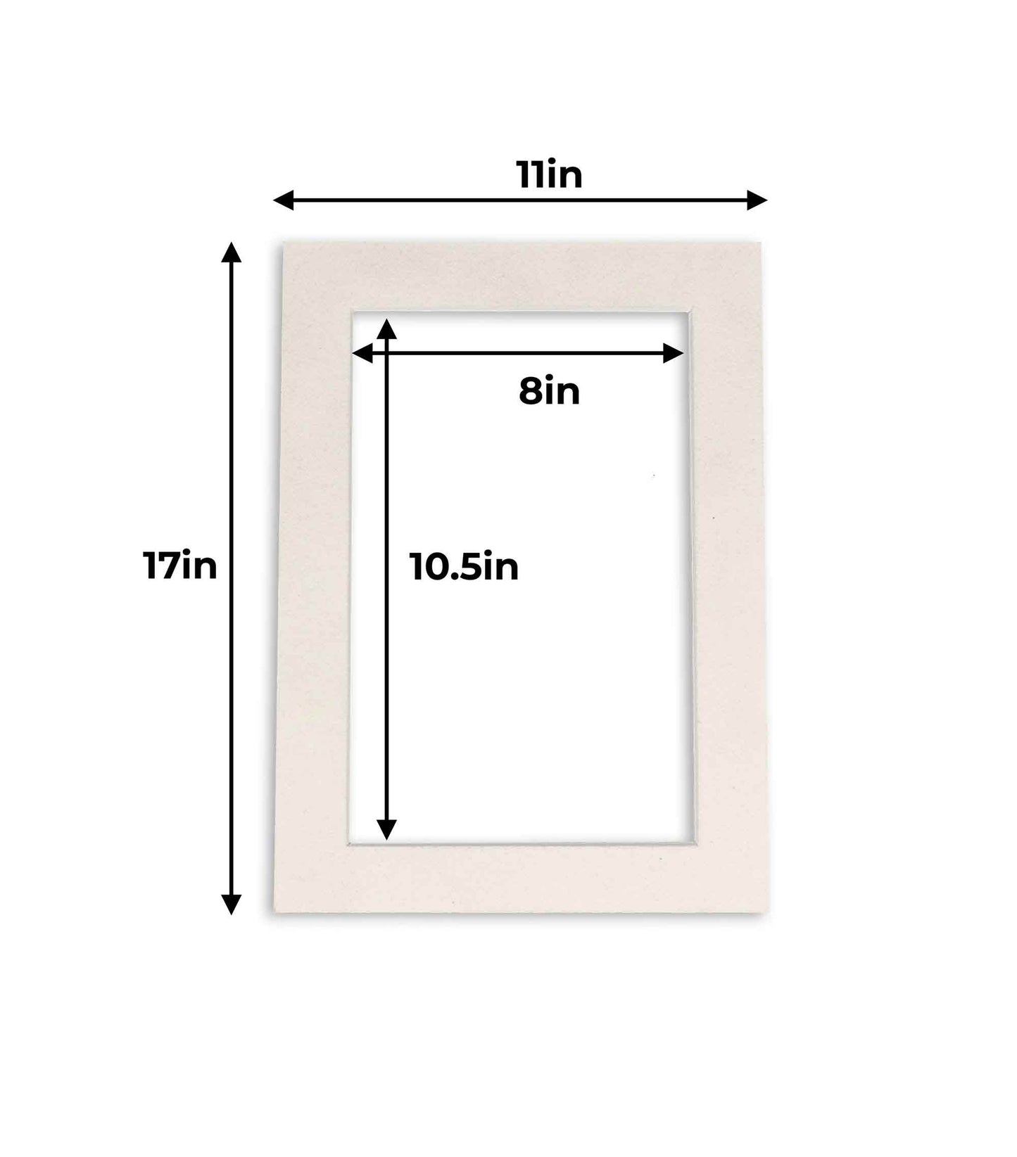 Pack of 10 White Suede Precut Acid-Free Matboards