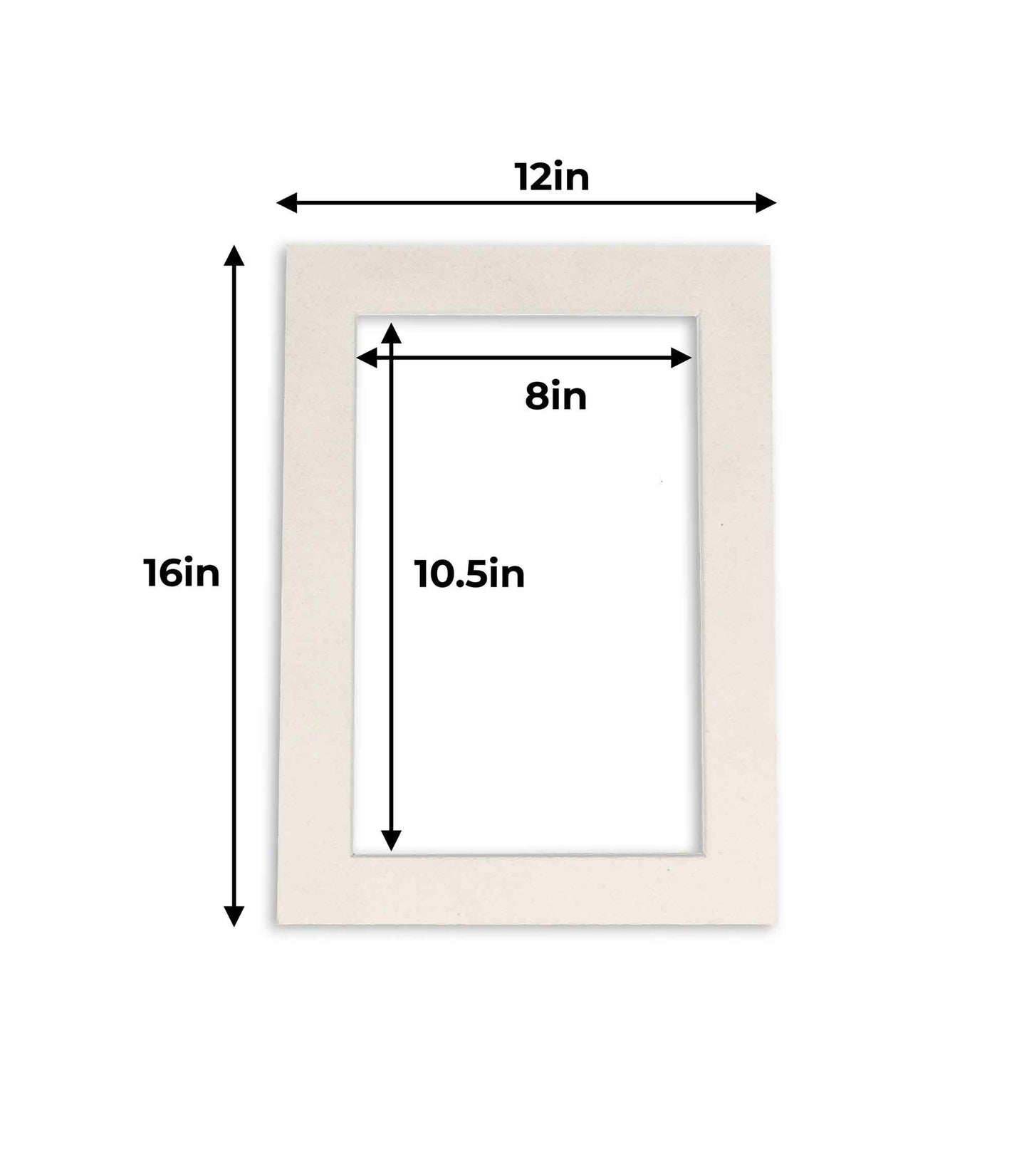 Pack of 10 White Suede Precut Acid-Free Matboards