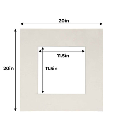 Pack of 25 White Suede Precut Acid-Free Matboards