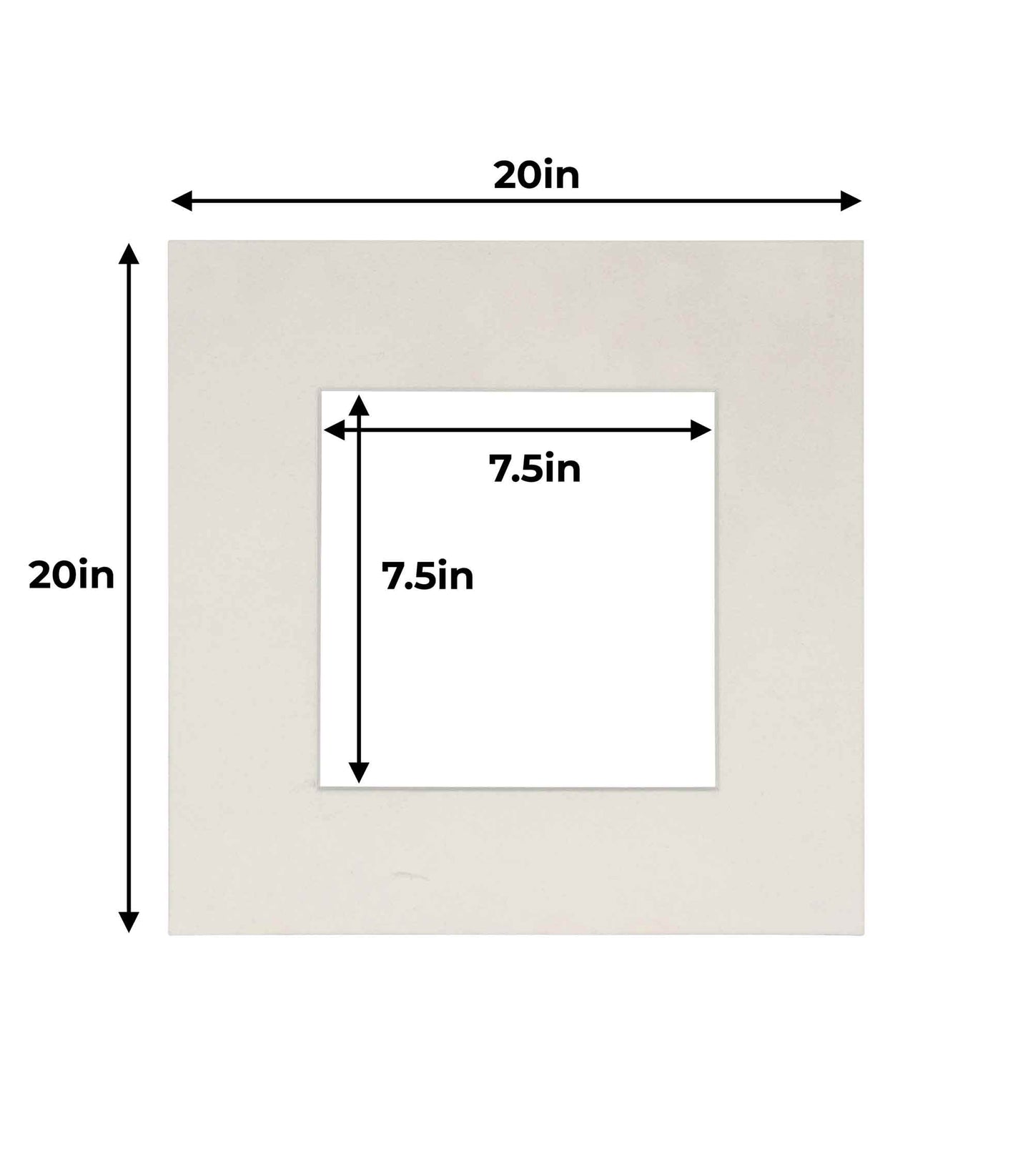 Pack of 10 White Suede Precut Acid-Free Matboard Set with Clear Bags & Backings