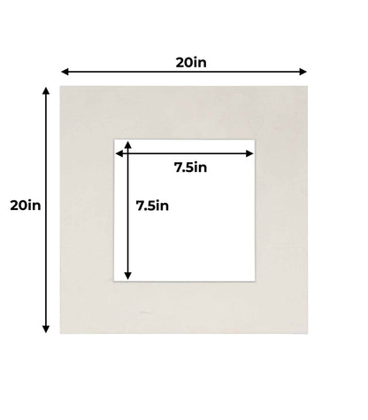 Pack of 10 White Suede Precut Acid-Free Matboard Set with Clear Bags & Backings