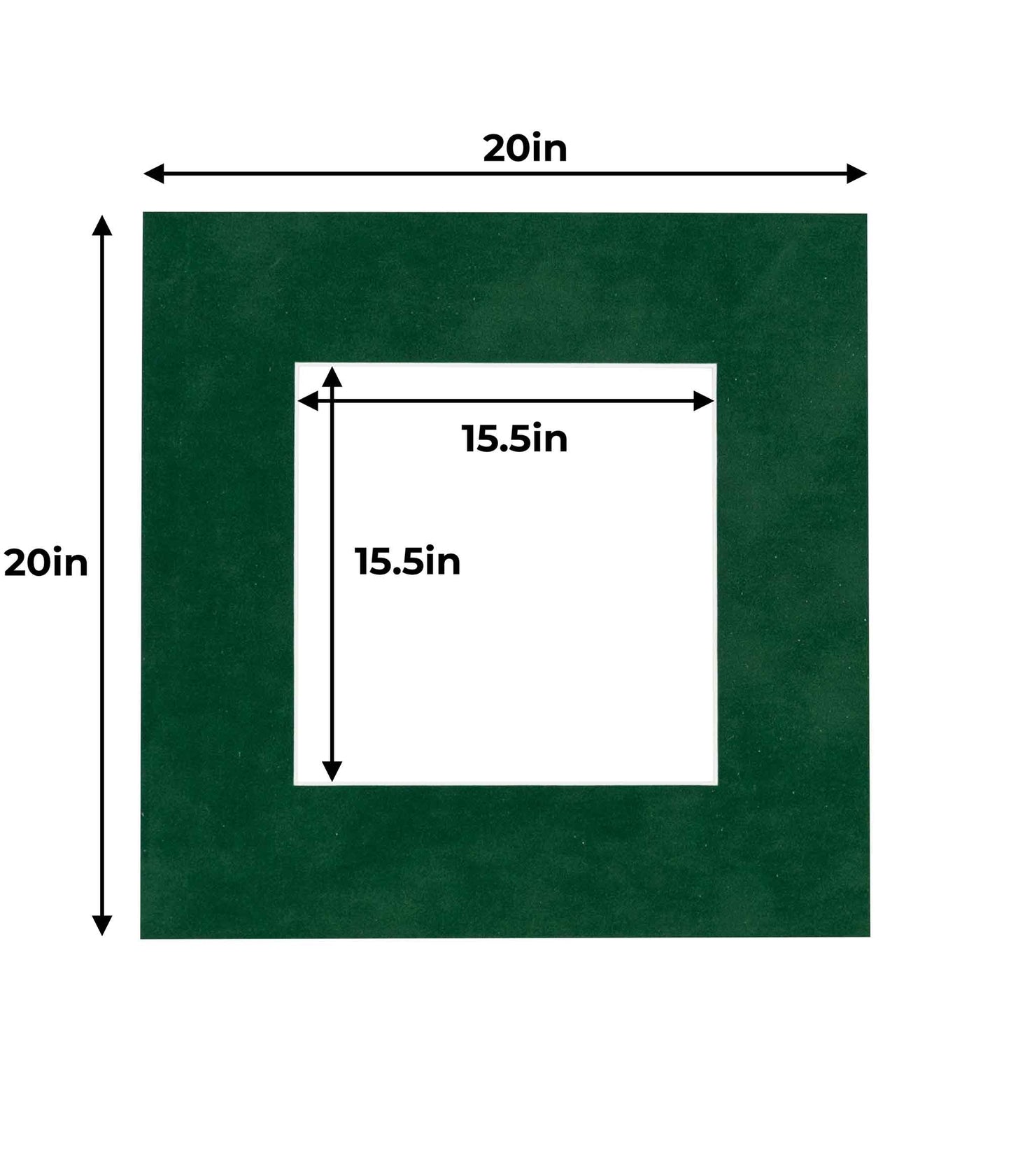 Green Suede Precut Acid-Free Matboard Set with Clear Bag & Backing