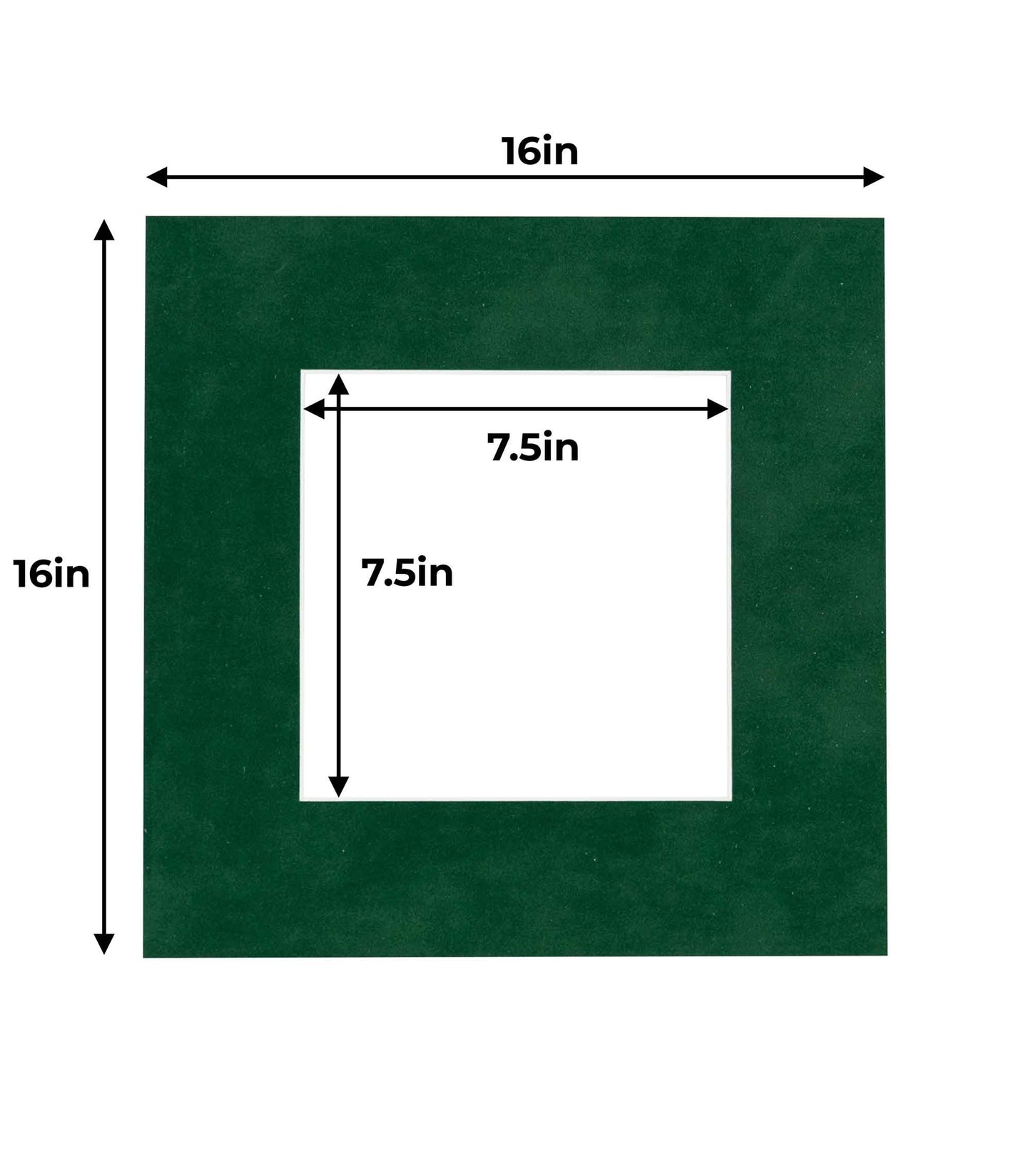Pack of 25 Green Suede Precut Acid-Free Matboard Set with Clear Bags & Backings