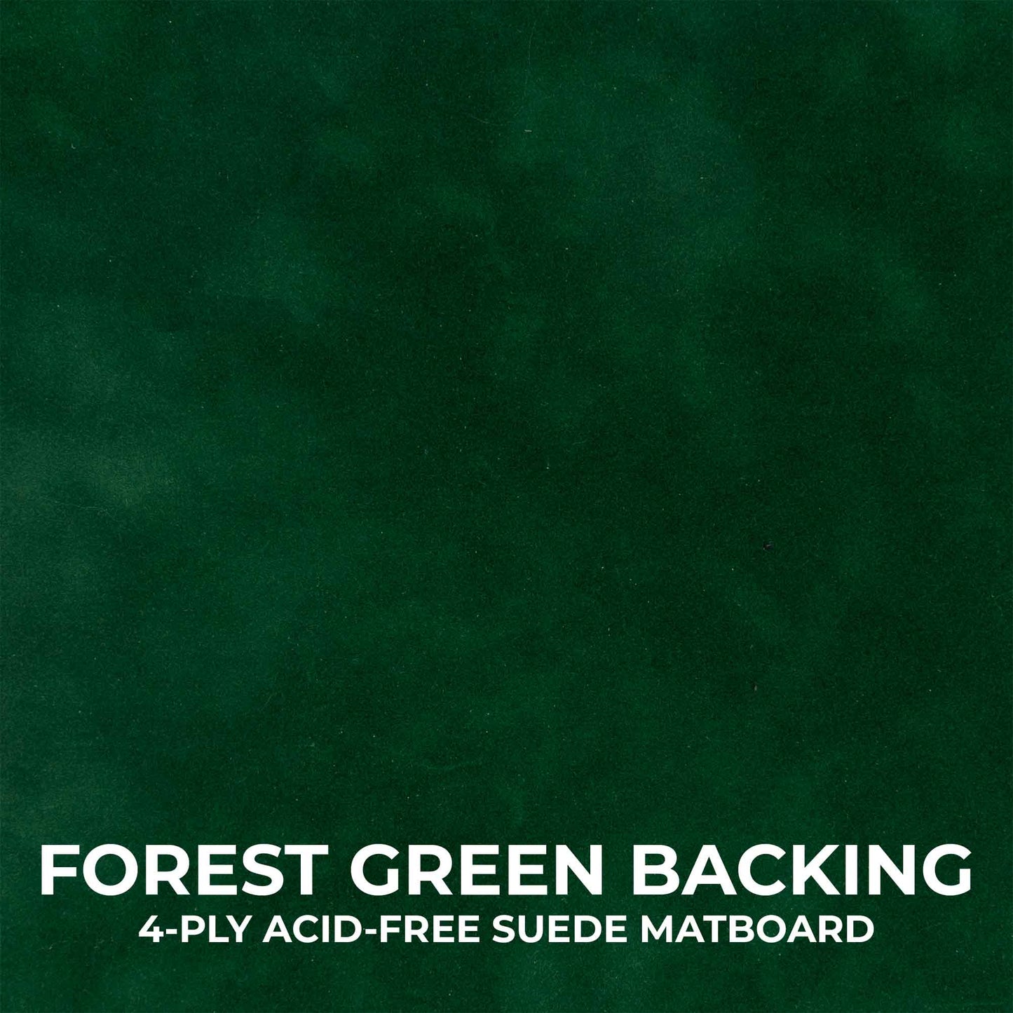 White Shadow Box Frame With Forest Green Acid-Free Suede Backing