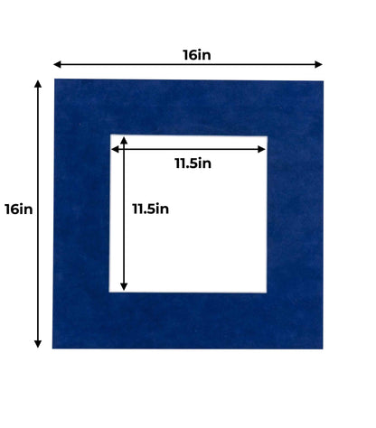 Pack of 10 Brooke Blue Suede Precut Acid-Free Matboard Set with Clear Bags & Backings