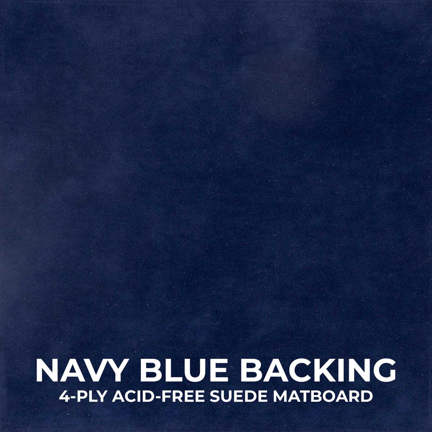 Natural Shadow Box Frame With Navy Blue Acid-Free Suede Backing