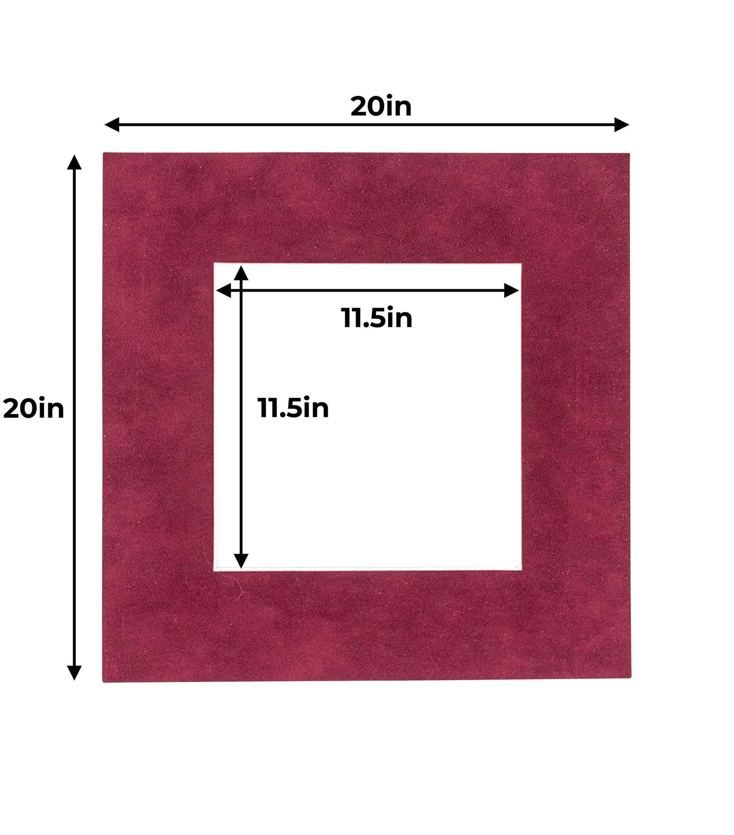Dark Red Suede Precut Acid-Free Matboard