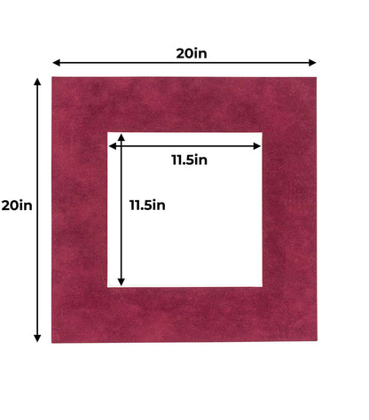 Dark Red Suede Precut Acid-Free Matboard