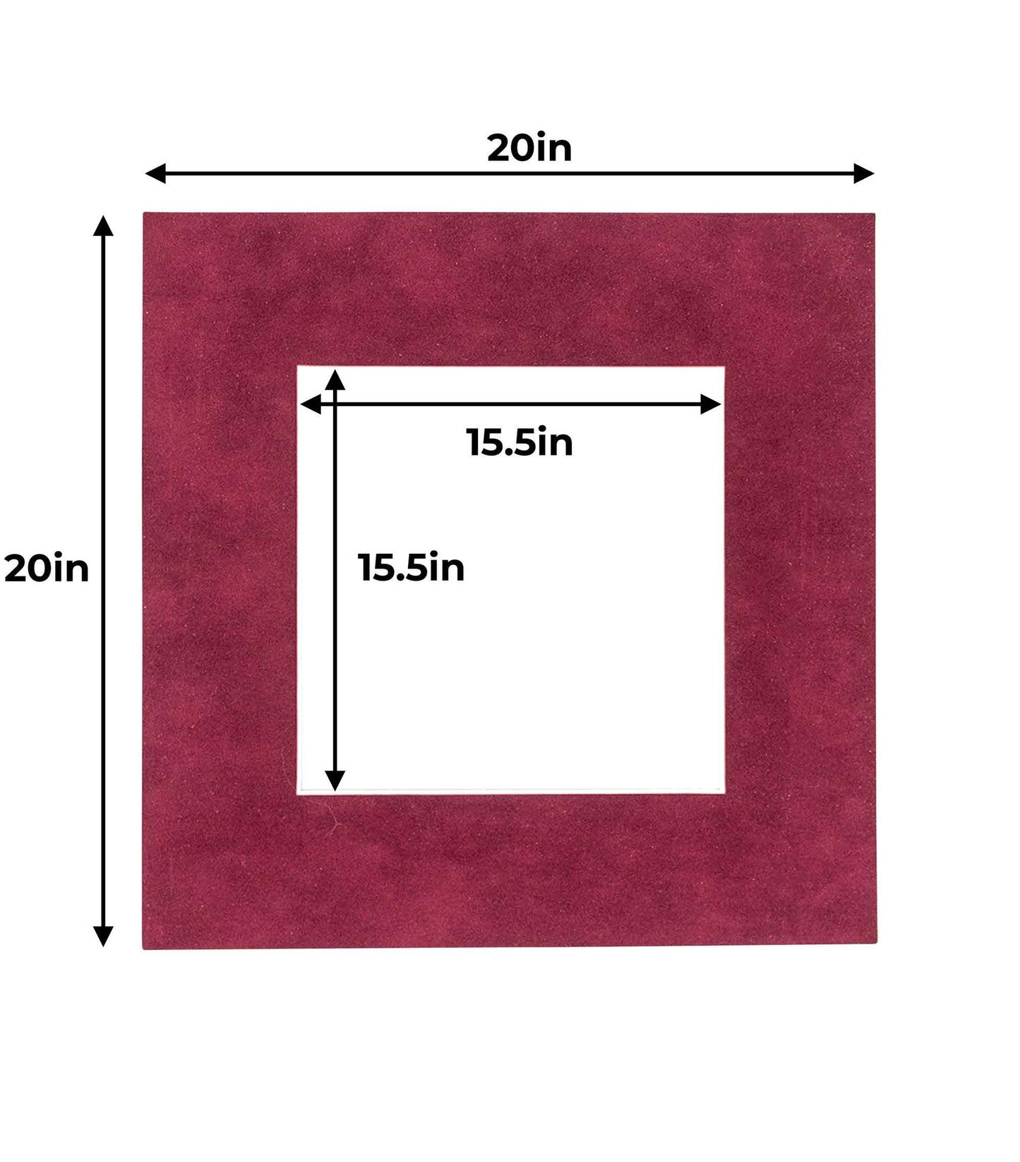Dark Red Suede Precut Acid-Free Matboard