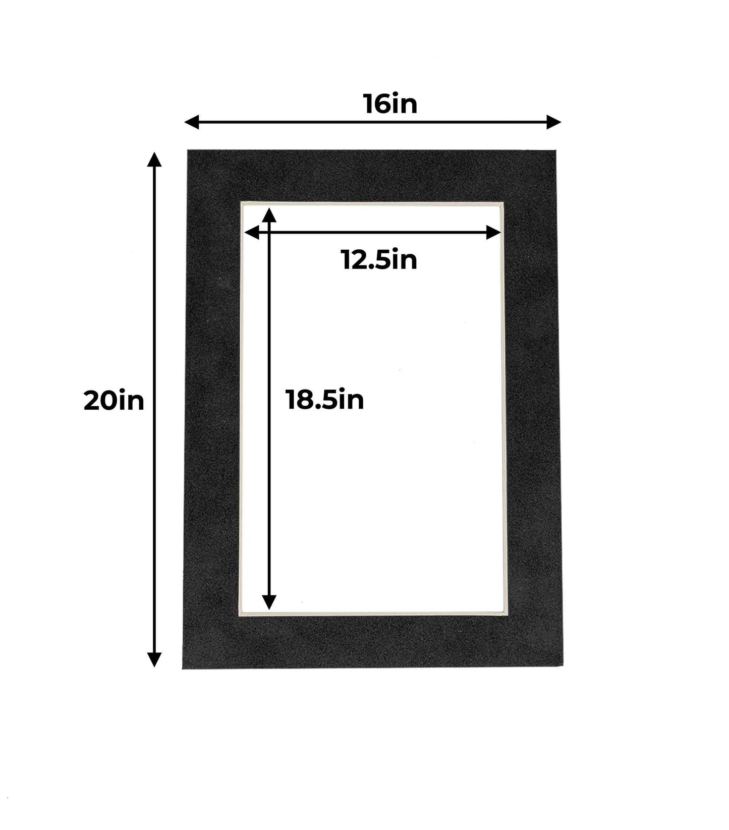 Dark Grey Suede Precut Acid-Free Matboard