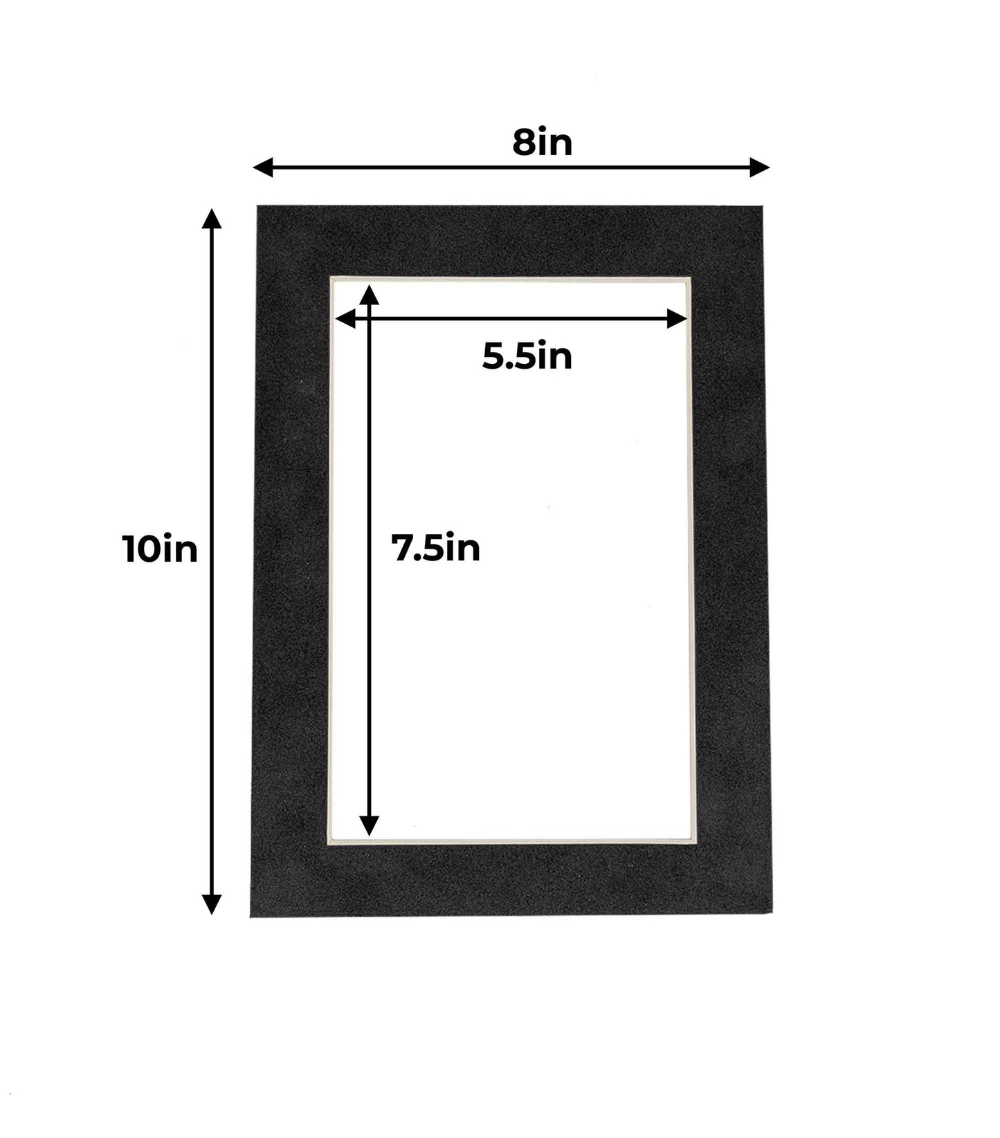 Dark Grey Suede Precut Acid-Free Matboard