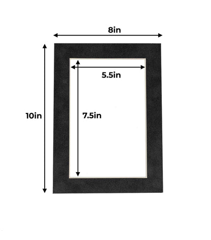 Dark Grey Suede Precut Acid-Free Matboard