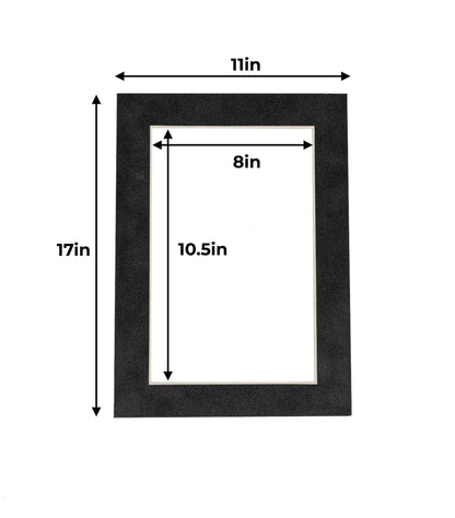 Dark Grey Suede Precut Acid-Free Matboard