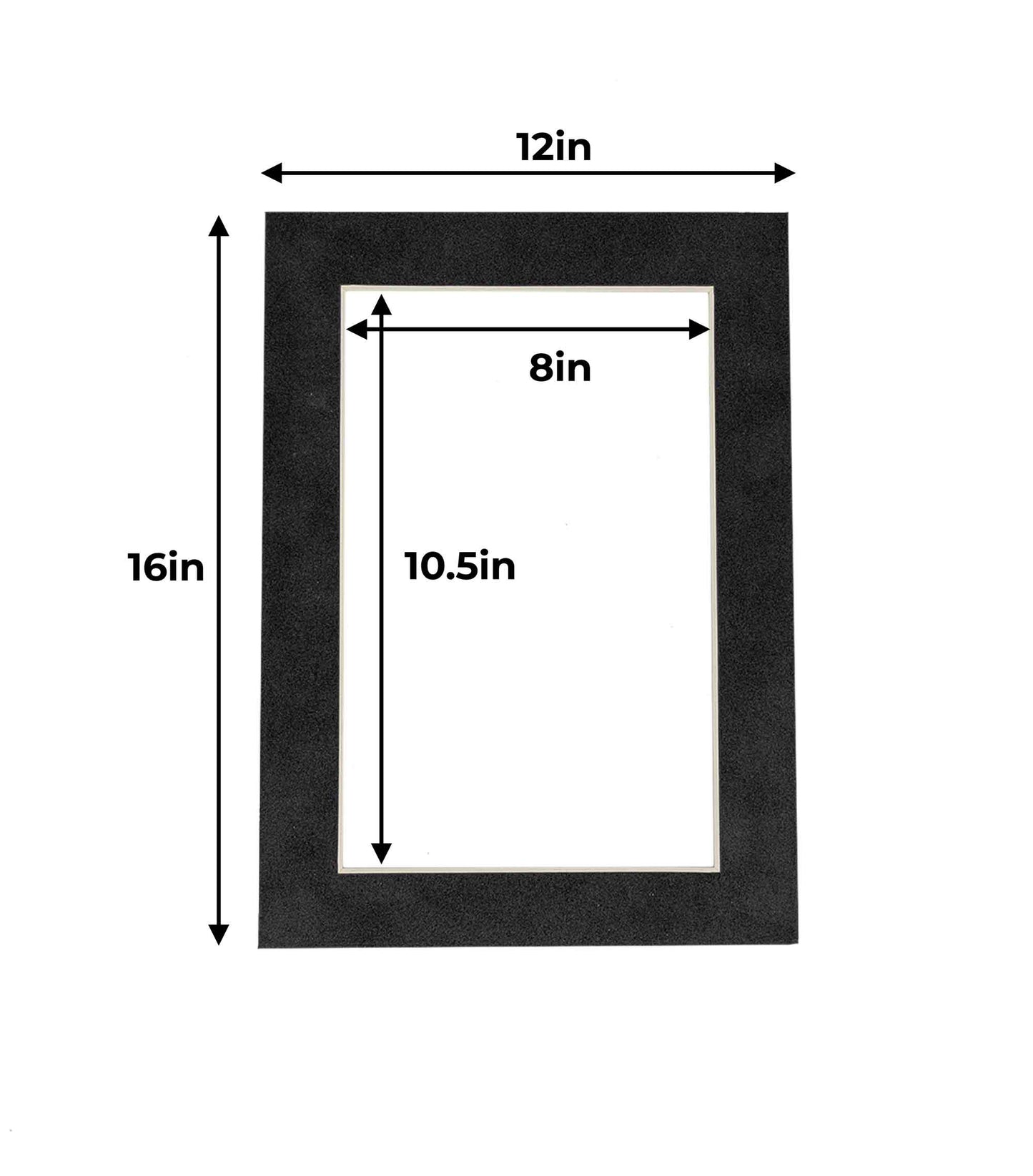Dark Grey Suede Precut Acid-Free Matboard