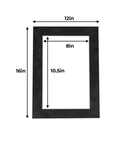 Dark Grey Suede Precut Acid-Free Matboard