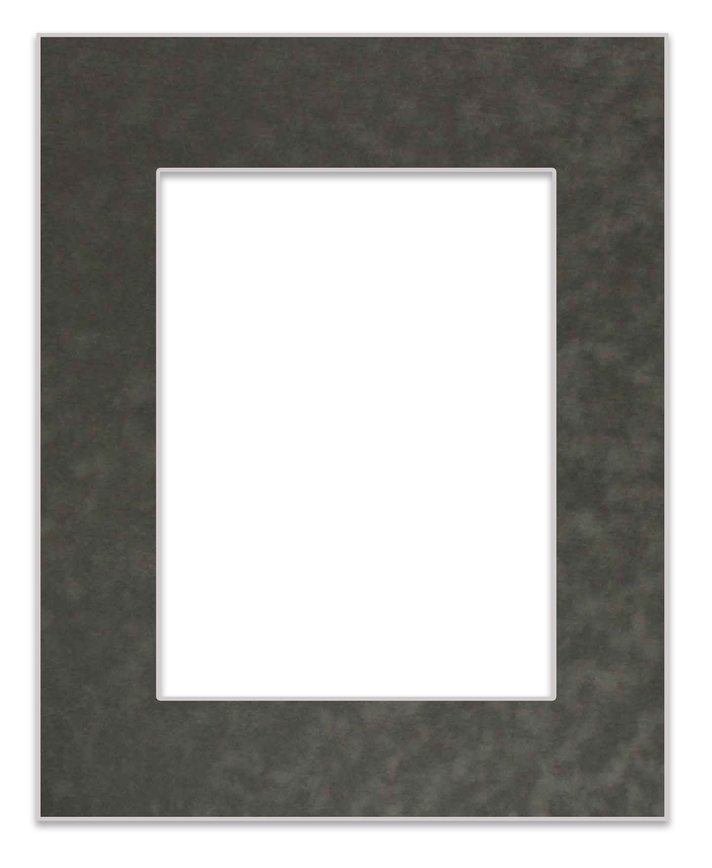 Dark Grey Suede Precut Acid-Free Matboard Set with Clear Bag & Backing