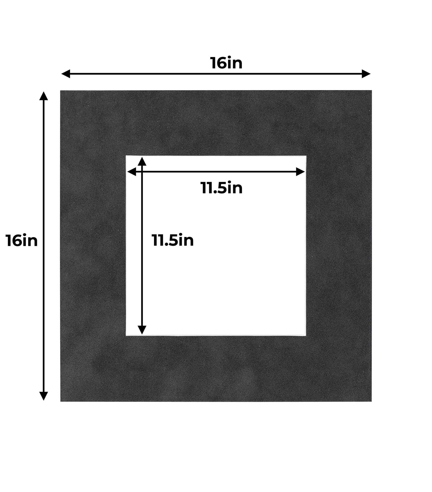 Dark Grey Suede Precut Acid-Free Matboard