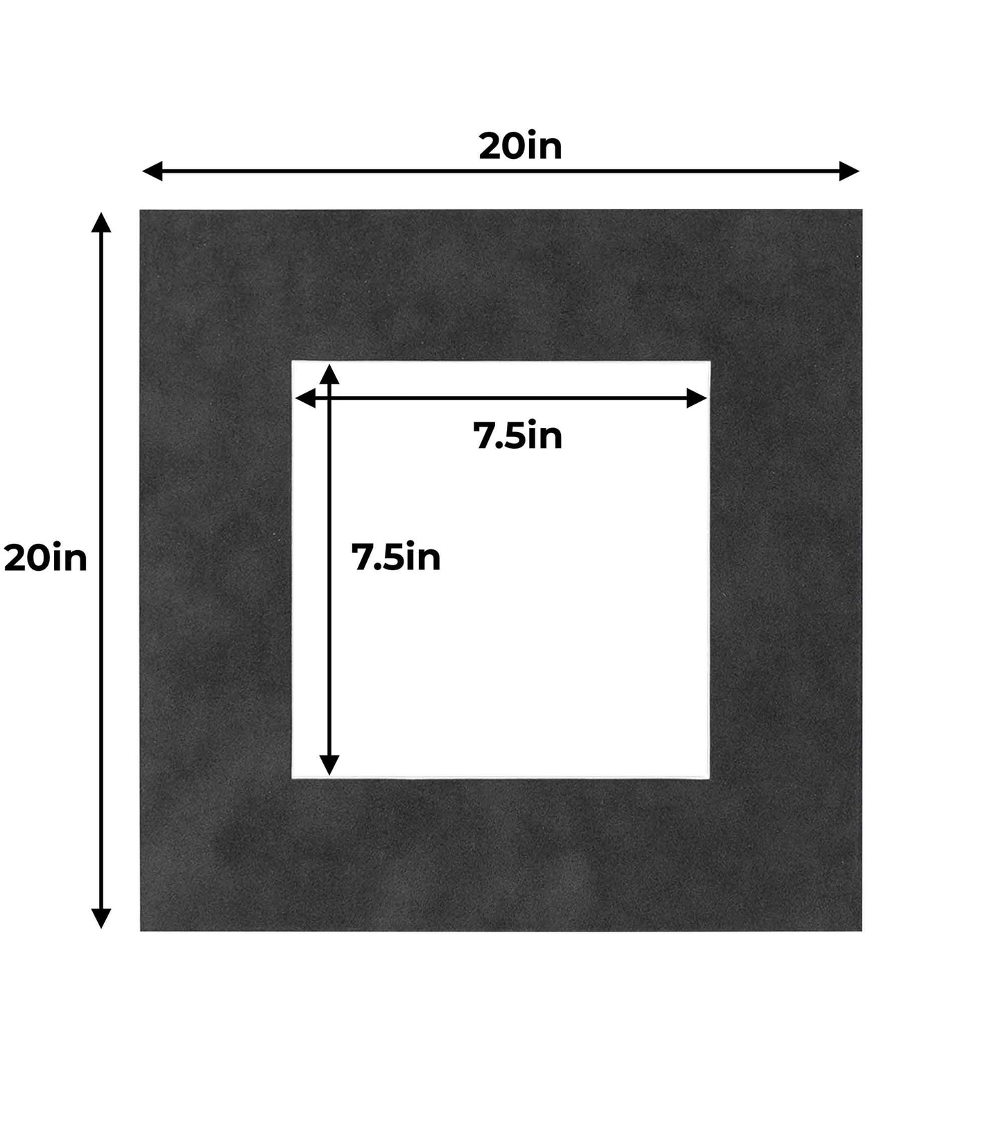 Dark Grey Suede Precut Acid-Free Matboard