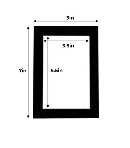 Black Suede Precut Acid-Free Matboard Set with Clear Bag & Backing