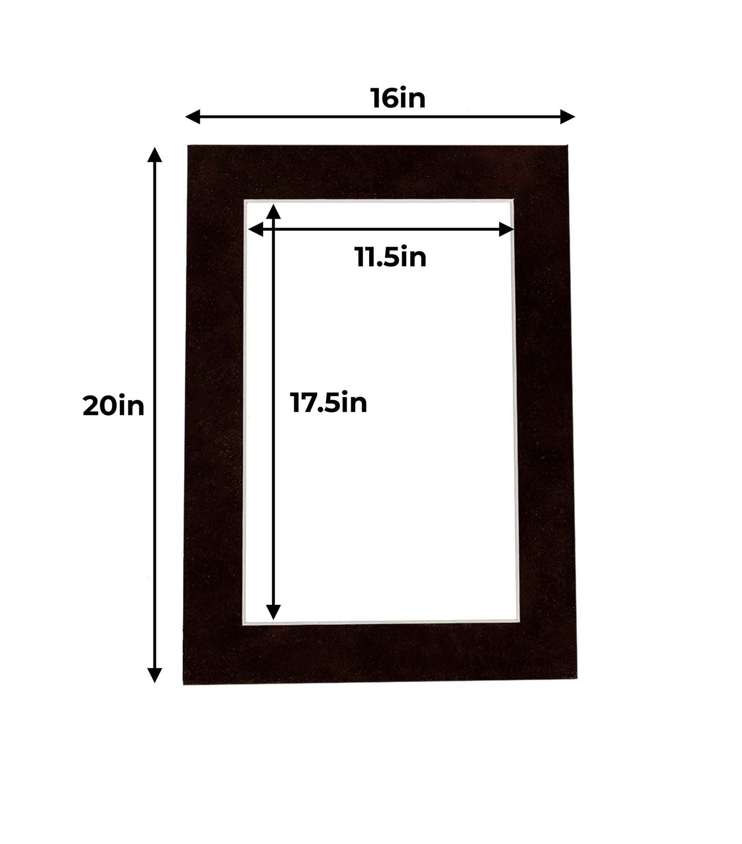 Brown Suede Precut Acid-Free Matboard Set with Clear Bag & Backing
