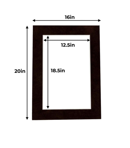 Brown Suede Precut Acid-Free Matboard Set with Clear Bag & Backing