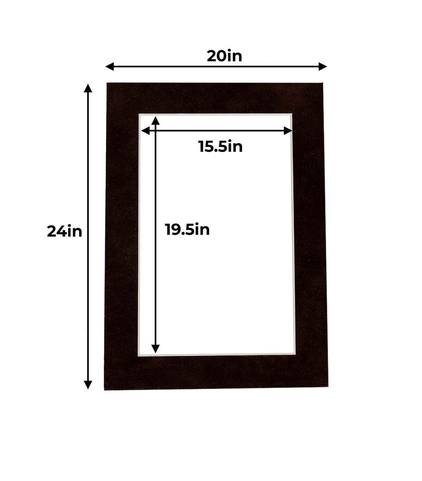 Brown Suede Precut Acid-Free Matboard Set with Clear Bag & Backing