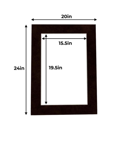 Brown Suede Precut Acid-Free Matboard Set with Clear Bag & Backing