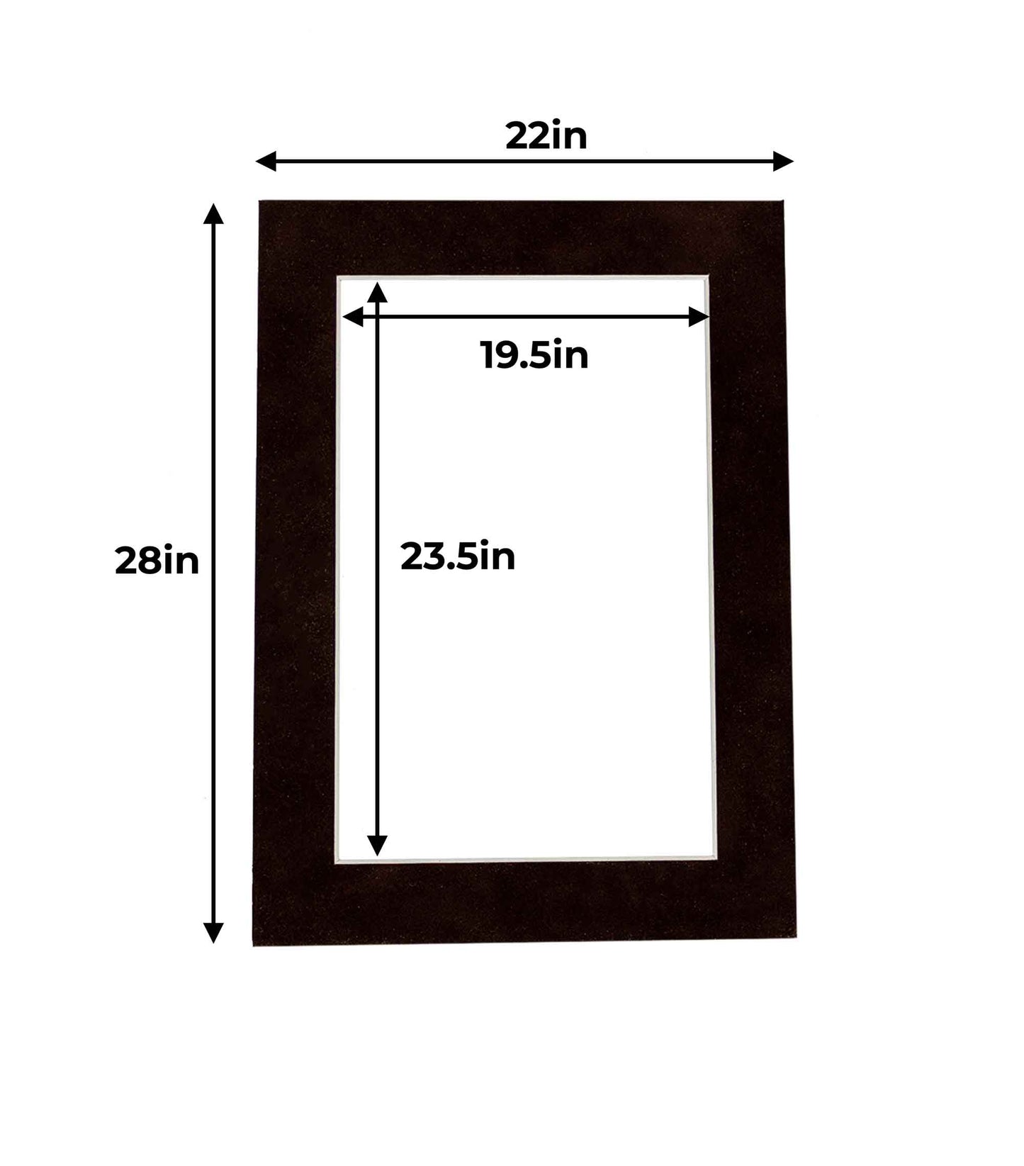 Brown Suede Precut Acid-Free Matboard Set with Clear Bag & Backing