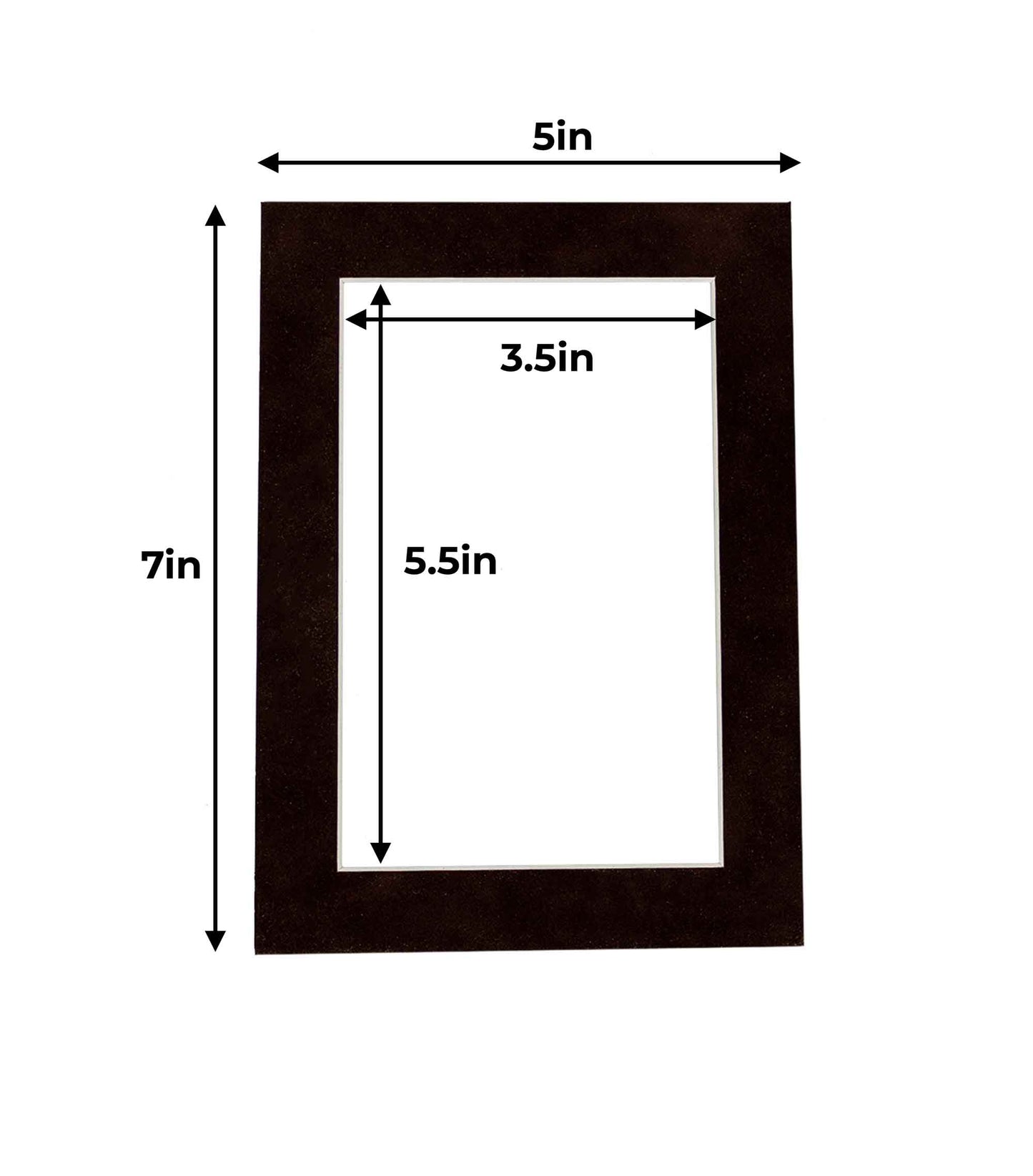 Pack of 10 Brown Suede Precut Acid-Free Matboard Set with Clear Bags & Backings