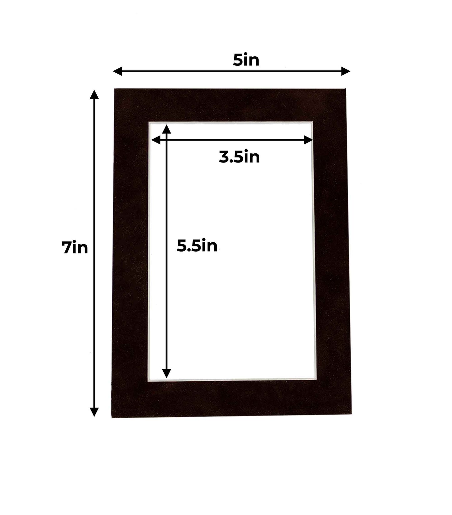Brown Suede Precut Acid-Free Matboard Set with Clear Bag & Backing