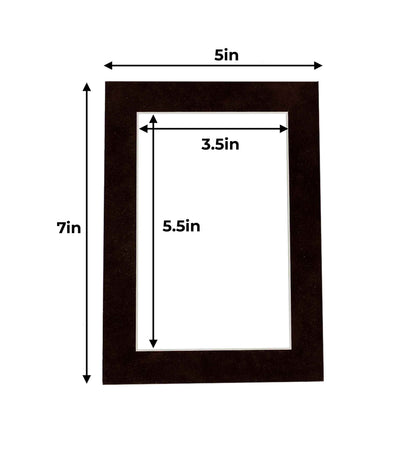 Brown Suede Precut Acid-Free Matboard Set with Clear Bag & Backing