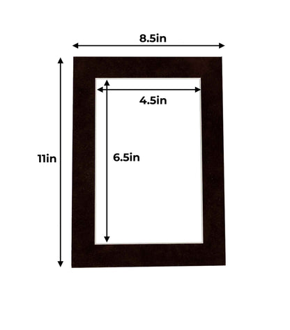Brown Suede Precut Acid-Free Matboard Set with Clear Bag & Backing