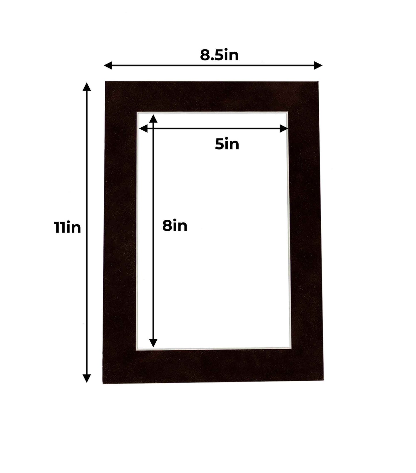 Brown Suede Precut Acid-Free Matboard Set with Clear Bag & Backing