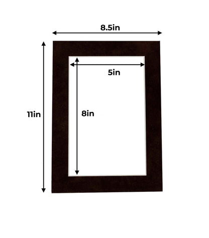 Brown Suede Precut Acid-Free Matboard Set with Clear Bag & Backing