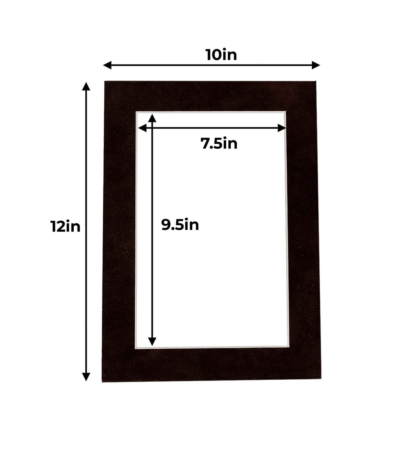 Brown Suede Precut Acid-Free Matboard Set with Clear Bag & Backing