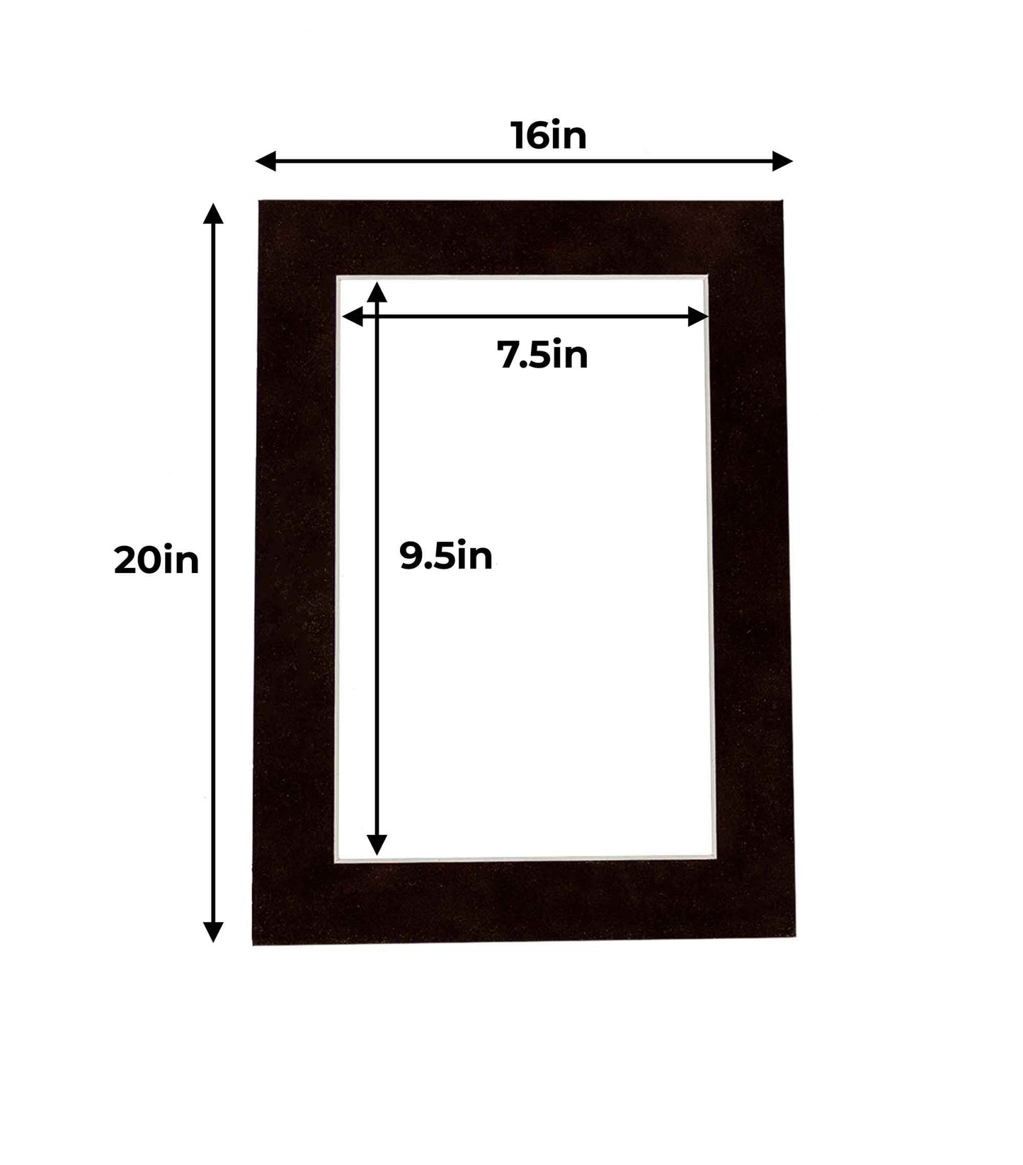 Brown Suede Precut Acid-Free Matboard Set with Clear Bag & Backing