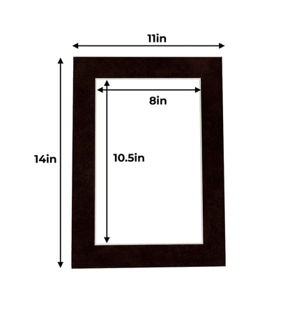 Brown Suede Precut Acid-Free Matboard Set with Clear Bag & Backing