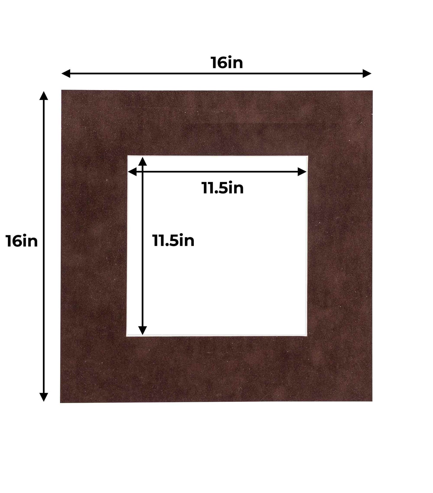 Brown Suede Precut Acid-Free Matboard Set with Clear Bag & Backing