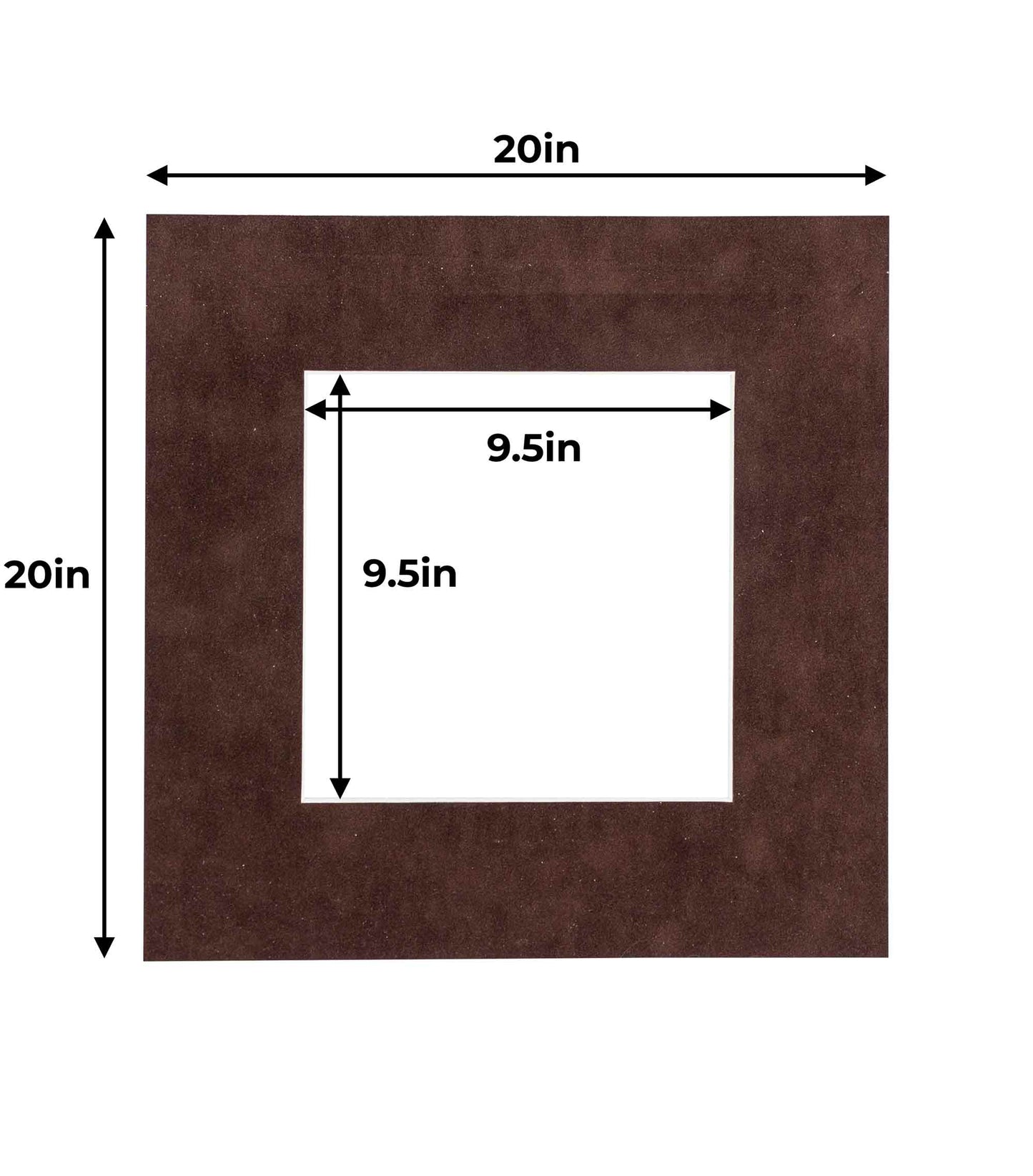 Brown Suede Precut Acid-Free Matboard Set with Clear Bag & Backing