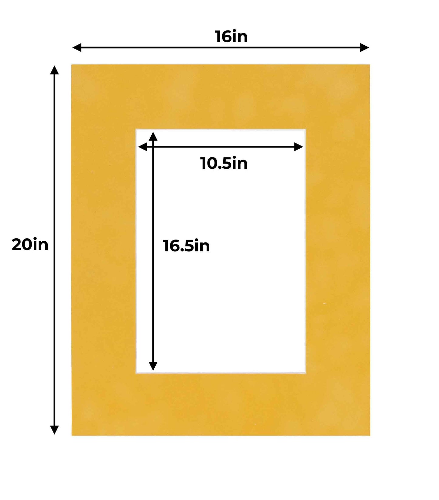 Sunrise Yellow Suede Precut Acid-Free Matboard Set with Clear Bag & Backing
